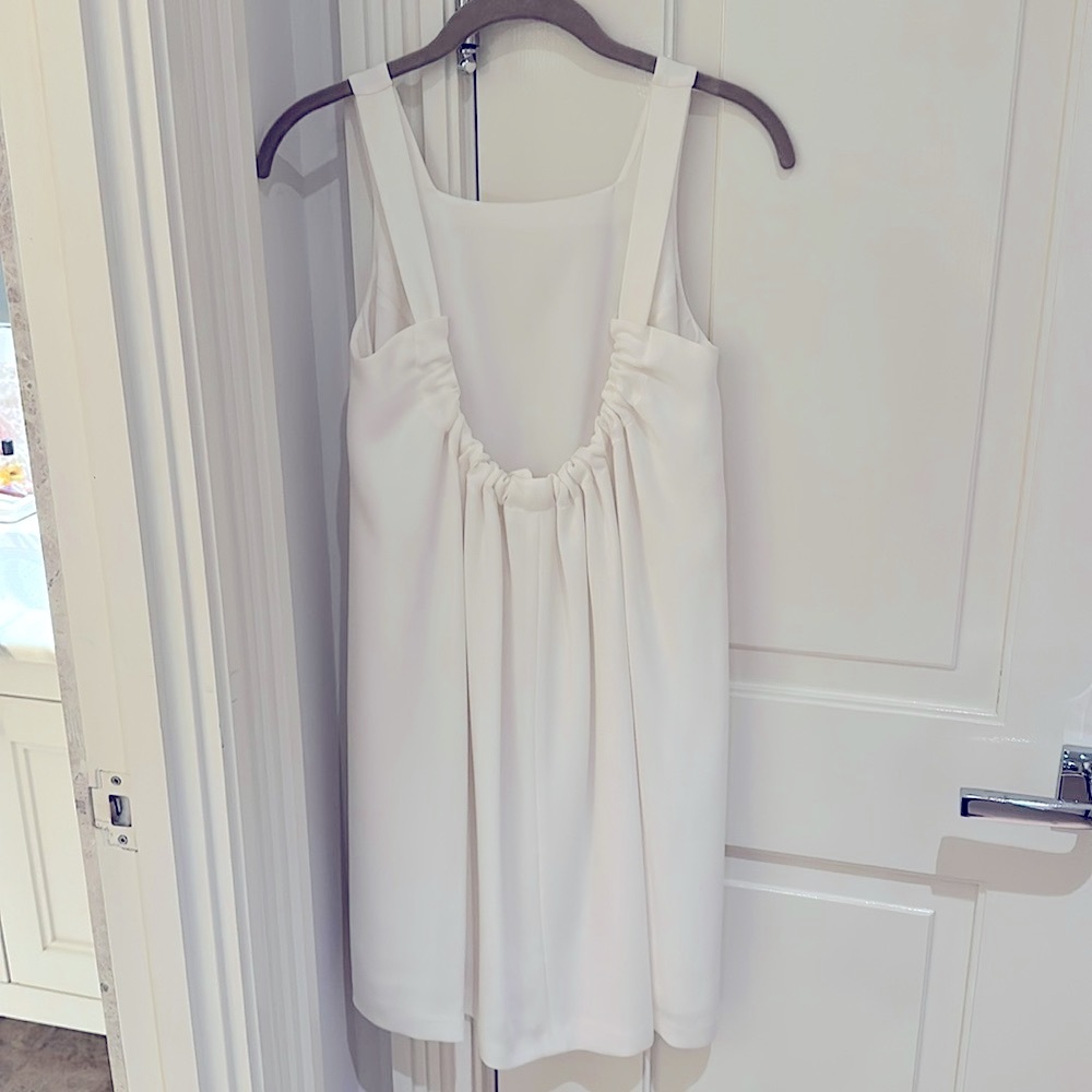 Club Monaco white mini backless dress